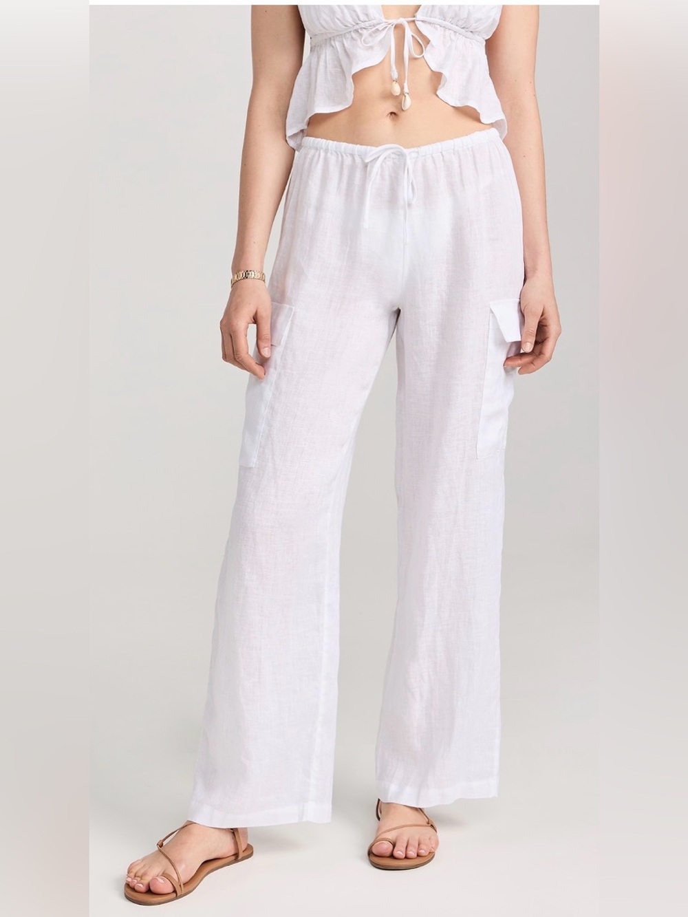 L*Space Sundown Cargo Pants in White Size M